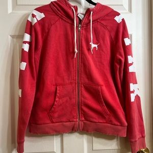 Pink zip up hoodie